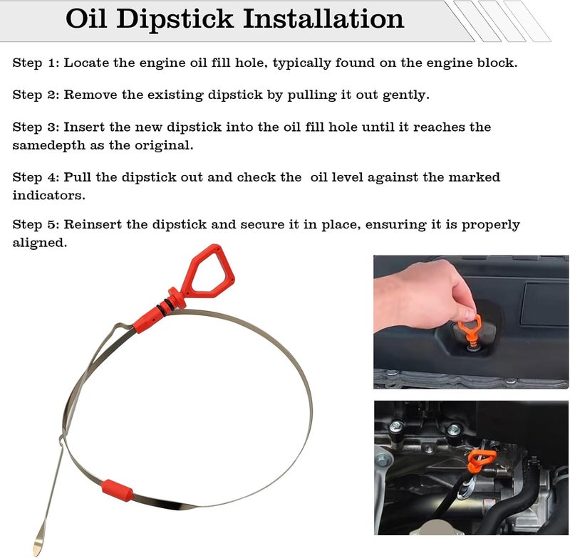 FBLOWMOD 156505A2A04 Engine Oil Dipstick Indicator, Compatible with Honda CR-V 2015-2019 Accord 2013-2017, Acura TLX 2015-2019 ILX 2016-2019 2.4 L Engine Oil Fluid Level Dip Stick Replace 921072 - Image 5